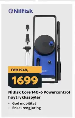 Megaflis Nilfisk Core 140-6 Powercontrol høytrykksspyler tilbud