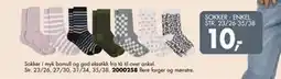 Sparkjøp SOKKER - ENKEL. STR. 23/26-35/38 tilbud