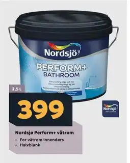 Megaflis Nordsjø Perform+ våtrom tilbud