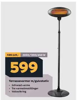 Megaflis Terrassevarmer m/gulvstativ tilbud