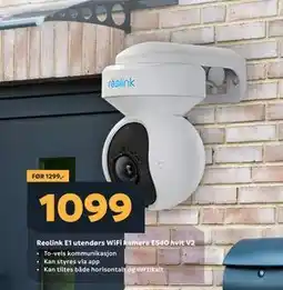 Megaflis Reolink E1 utendørs WiFi kamera E540 hvit V2 tilbud