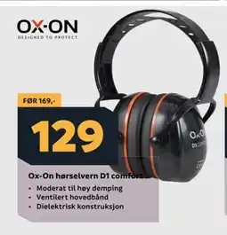 Megaflis Ox-On hørselvern D1 comfort tilbud
