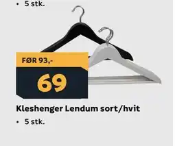 Megaflis Kleshenger Lendum sort/hvit tilbud