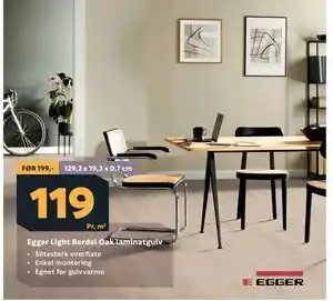 Megaflis Egger Light Berdal Oak laminatgulv tilbud