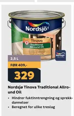 Megaflis Nordsjø Tinova Traditional Allround Oil tilbud