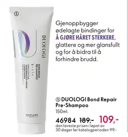 Oriflame DUOLOGI Bond Repair Pre-Shampoo tilbud