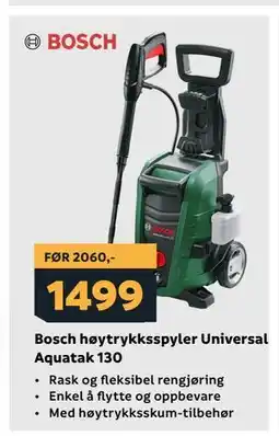 Megaflis Bosch høytrykksspyler Universal Aquatak 130 tilbud