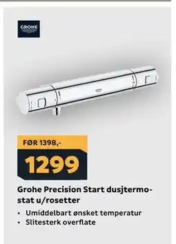 Megaflis Grohe Precision Start dusjtermostat u/rosetter tilbud