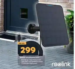 Megaflis Reolink solcellepanel sort tilbud