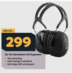 Megaflis Ox-On hørselvern R1 Supreme tilbud