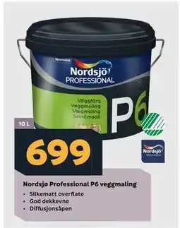 Megaflis Nordsjø Professional P6 veggmaling tilbud
