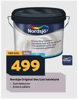 Megaflis Nordsjø Original Dør/List halvblank tilbud