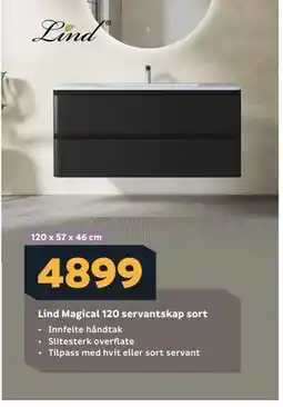 Megaflis Lind Magical 120 servantskap sort tilbud