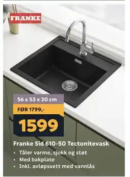 Megaflis Franke Sid 610-50 Tectonitevask tilbud