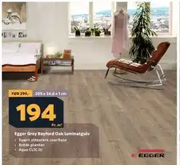 Megaflis Egger Grey Bayford Oak laminatgulv tilbud