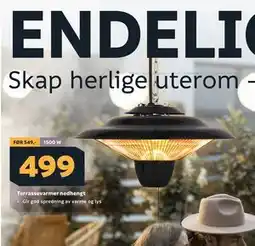 Megaflis Terrassevarmer nedhengt tilbud