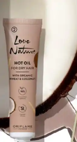 Oriflame Love Nature Hot Oil For Dry Hair with Organic Wheat & Coconut tilbud