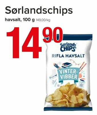 Spar Sørlandschips tilbud