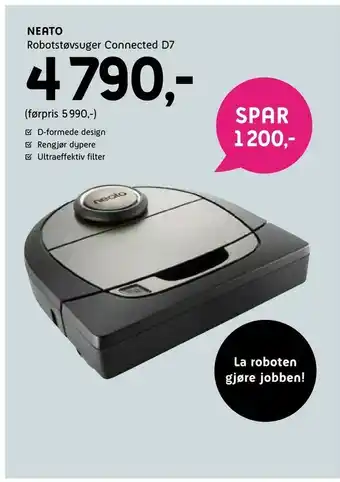 Neato Robotstøvsuger Connected D7