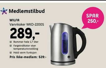 ELON Wilfa Vannkoker WKD-2200S tilbud