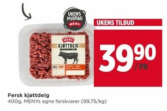 Meny Fersk kjøttdeig tilbud