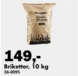 Biltema Briketter, 10 kg tilbud