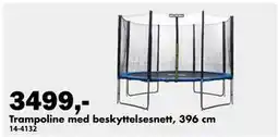 Biltema Trampoline med beskyttelsesnett, 396 cm tilbud