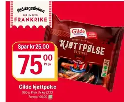 Coop Extra Gilde kjøttpølse tilbud