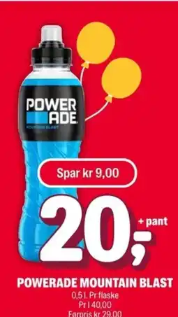 Coop Extra Powerade mountain blast tilbud