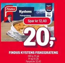 Coop Extra Findus kystens fiskegrateng tilbud