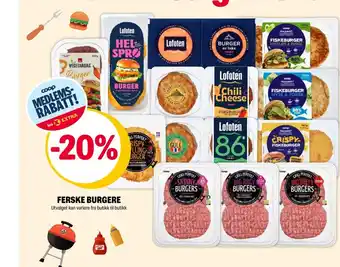 Coop Extra Ferske burgere tilbud