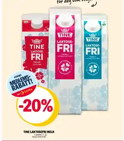Coop Extra Tine laktosefri melk tilbud