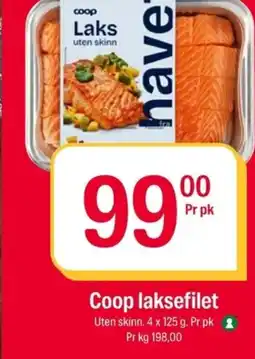 Coop Extra Coop laksefilet tilbud