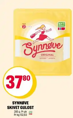 Coop Extra Synnøve skivet gulost tilbud