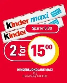Coop Extra Kindersjokolade maxi tilbud