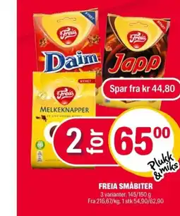 Coop Extra Freia småbiter tilbud