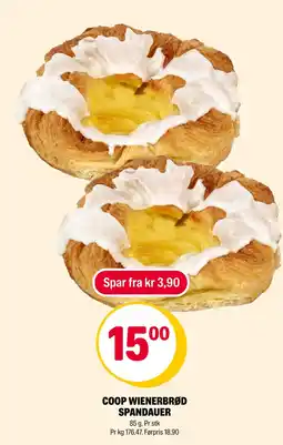 Coop Extra Coop wienerbrød spandauer tilbud