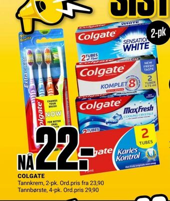 Europris COLGATE tilbud