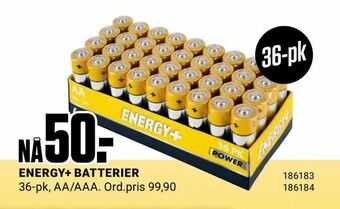 Europris ENERGY+ BATTERIER tilbud