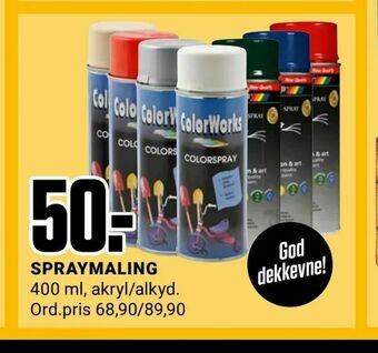 Europris Spraymaling tilbud