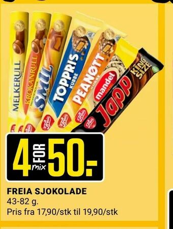 Europris Freia sjokolade tilbud