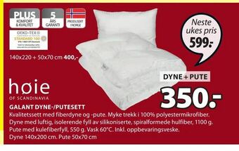 JYSK Galant dyne-/putesett tilbud