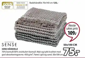 JYSK IDRE HÅNDKLE tilbud