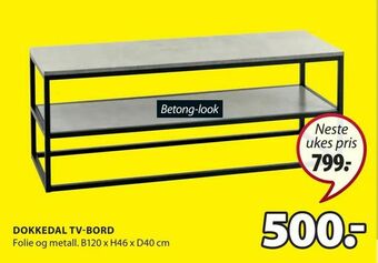 JYSK Dokkedal tv-bord tilbud