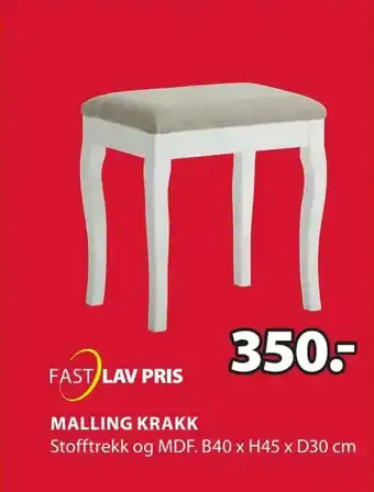 JYSK Malling krakk tilbud