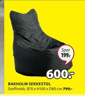 JYSK Bakholm sekkestol tilbud