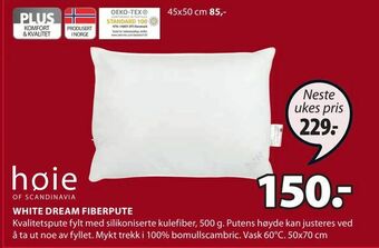 JYSK White dream fiberpute tilbud