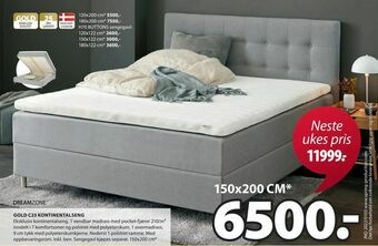 JYSK Gold c25 kontinentalseng tilbud