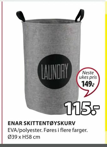 JYSK Enar skittentøyskurv tilbud