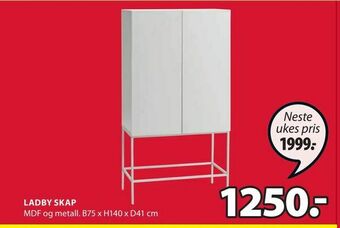 JYSK Ladby skap tilbud